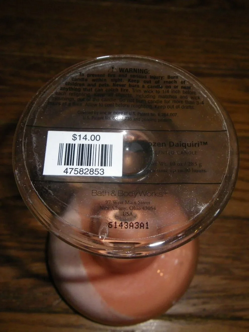 Bath & Body Works Fun “Frozen Daiquiri” Tall Glass Pink Candle